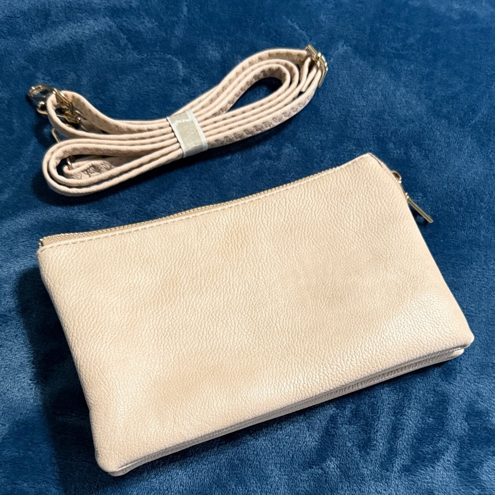 Chic Cream Wristlet Clutch